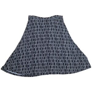 Vintage Talbots Geometric Print Skirt Women's Size Large Black White A Line